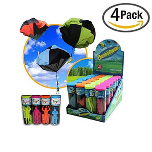 4 Pack Tangle Free Throwing Toy Parachute Man